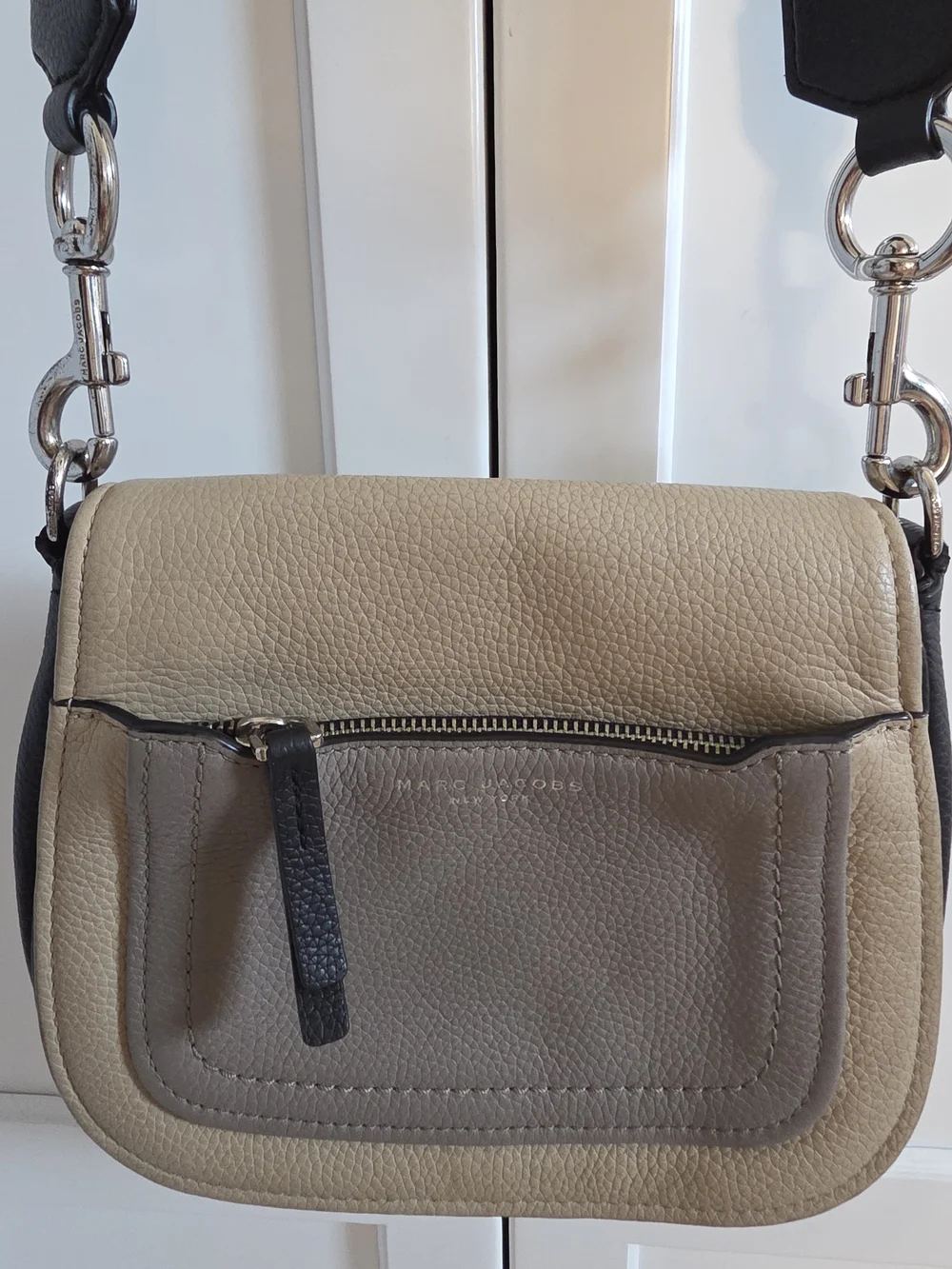 Women Crossbody Bag in Beige and Brown - Classic Casual Carry